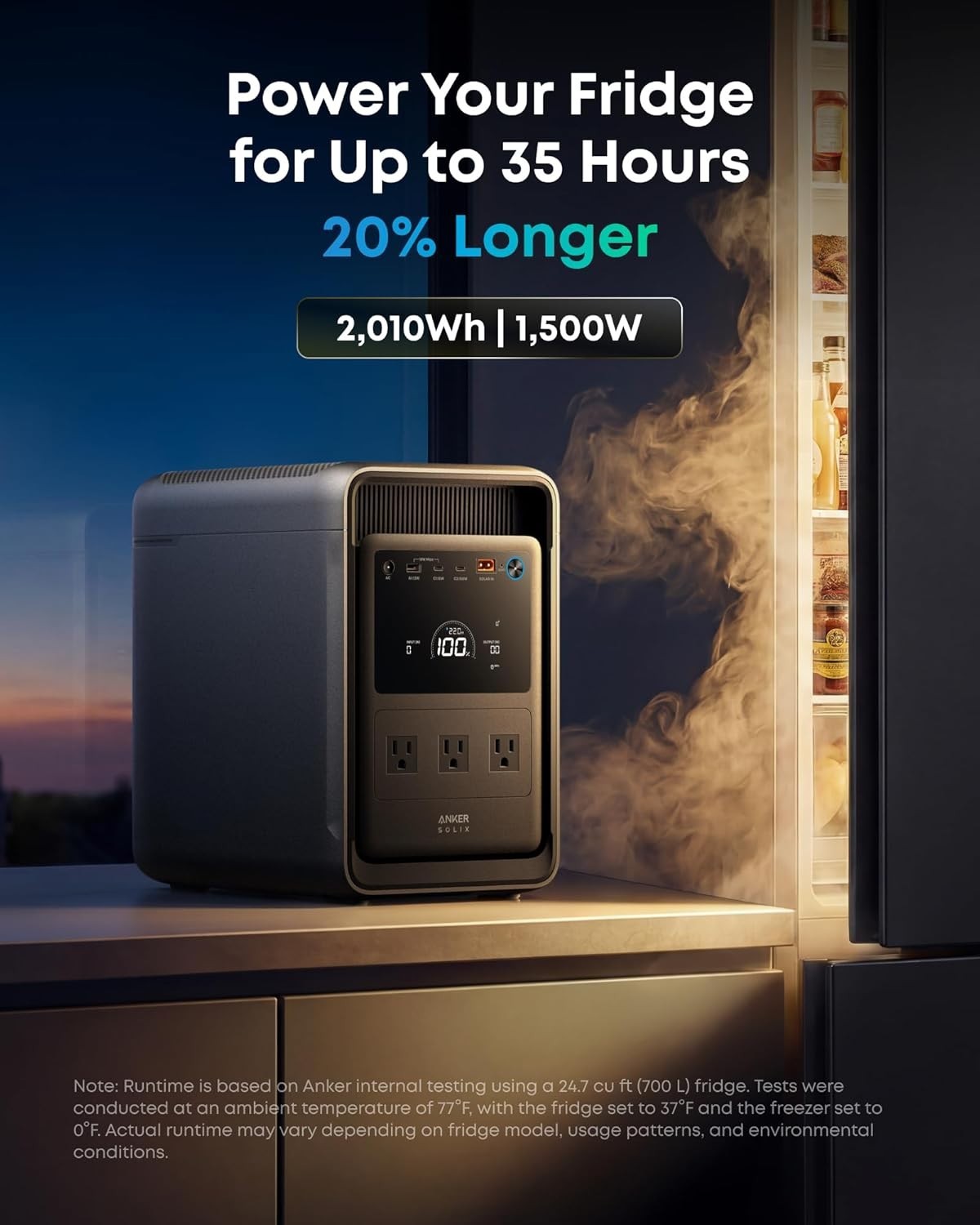 Compact SOLIX S2000 Power Station – 2010Wh LFP Battery for Home and Camping