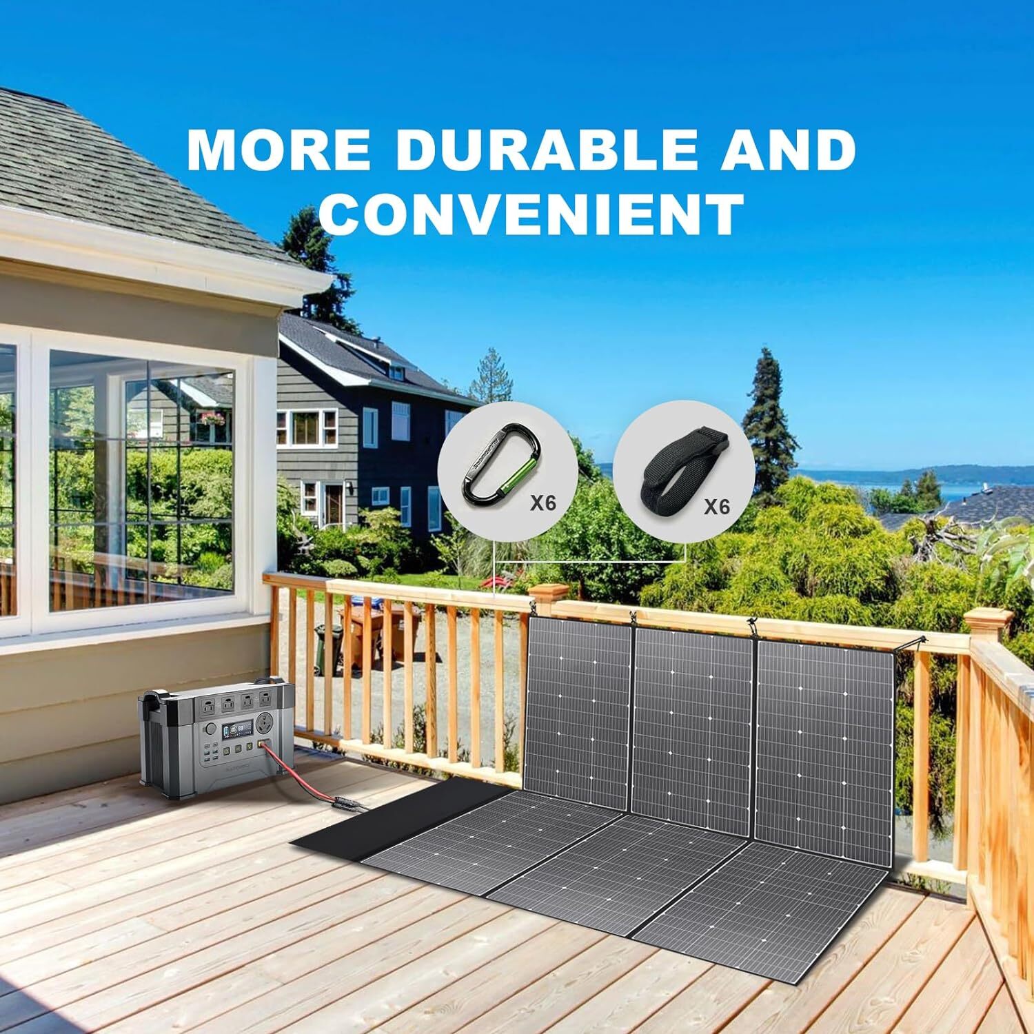 ALLPOWERS 2500W Solar Generator Station With Output Foldable Solar Charger