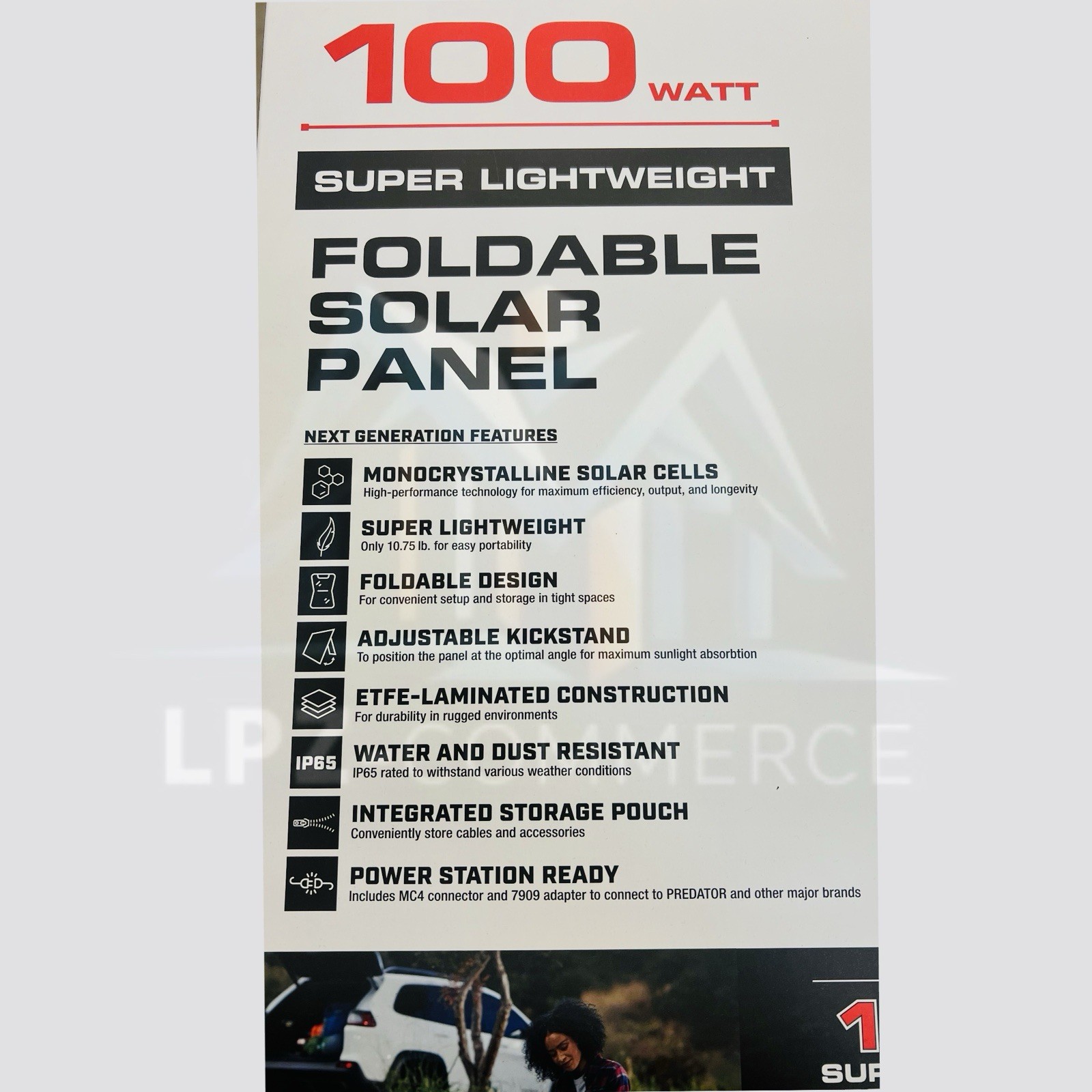 PREDATOR 100 Watt Super Lightweight Foldable Solar Panel