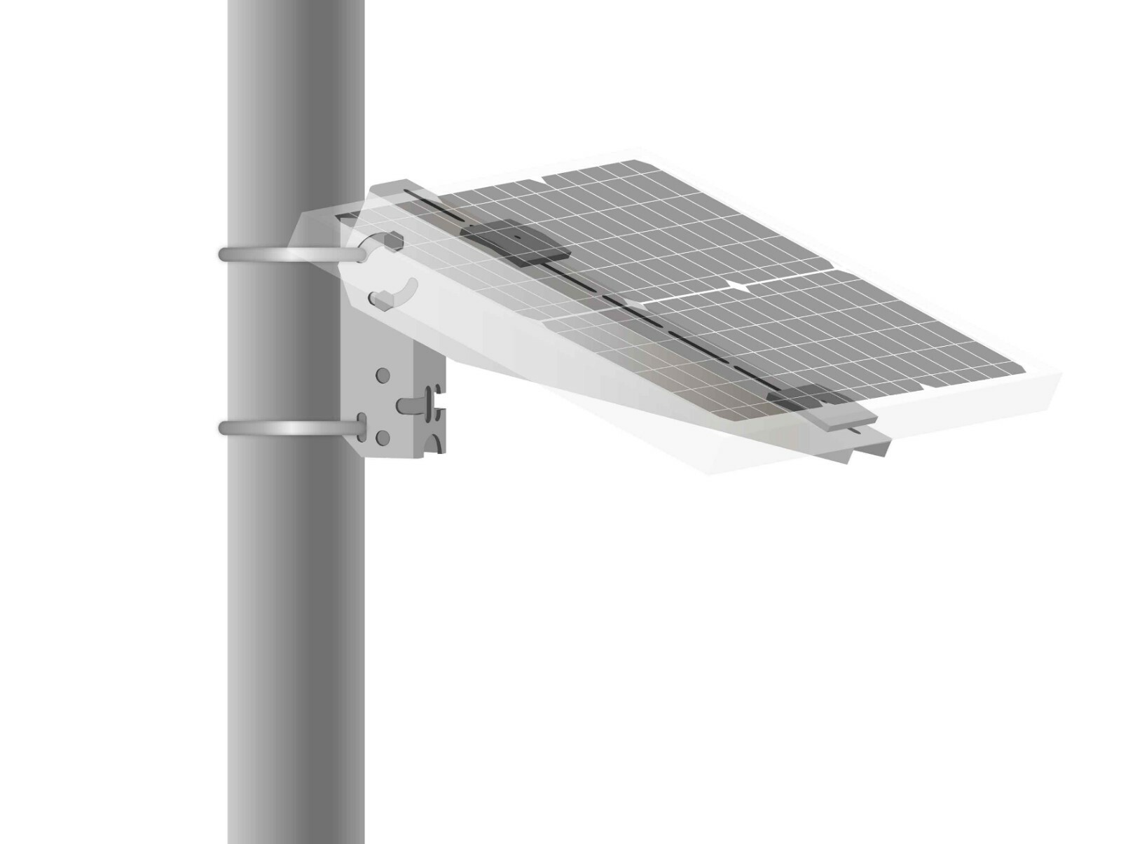 NEWPOWA SINGLE ARM SIDE OF POLE/WALL MOUNT FOR 10W-35W PANELS
