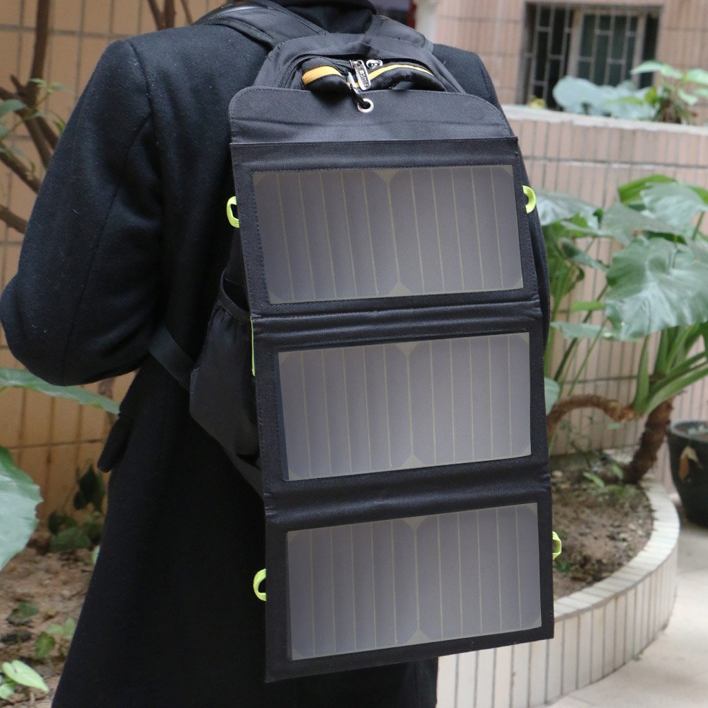 Solar Panel 5V 21W Built-in 10000mAh Battery Portable Solar Charger Waterproof