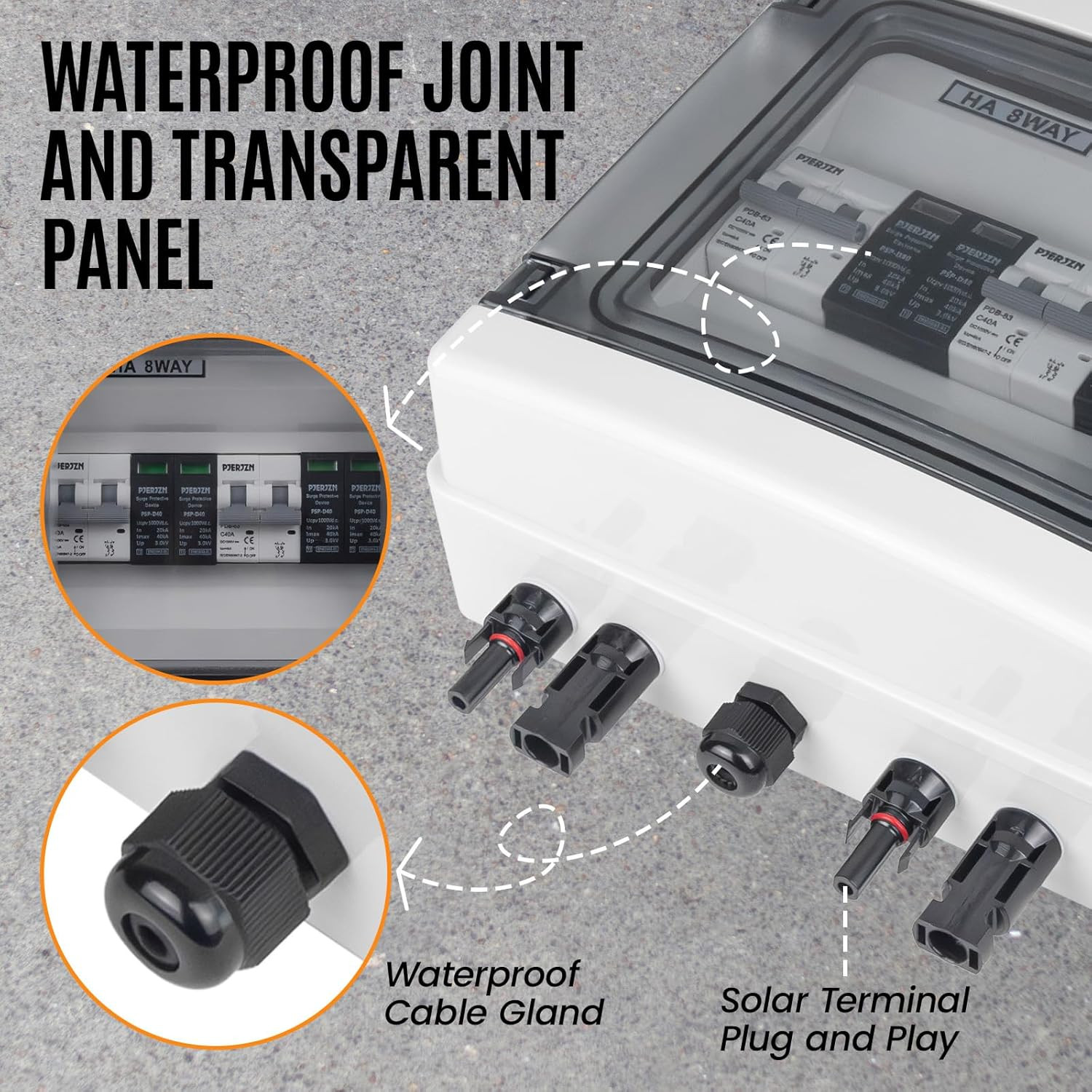 Solar Combiner Box (1 in 1 Out/2 in 2 Out/3 in 3 Out/4 in 4 Out) PV Combiner Box