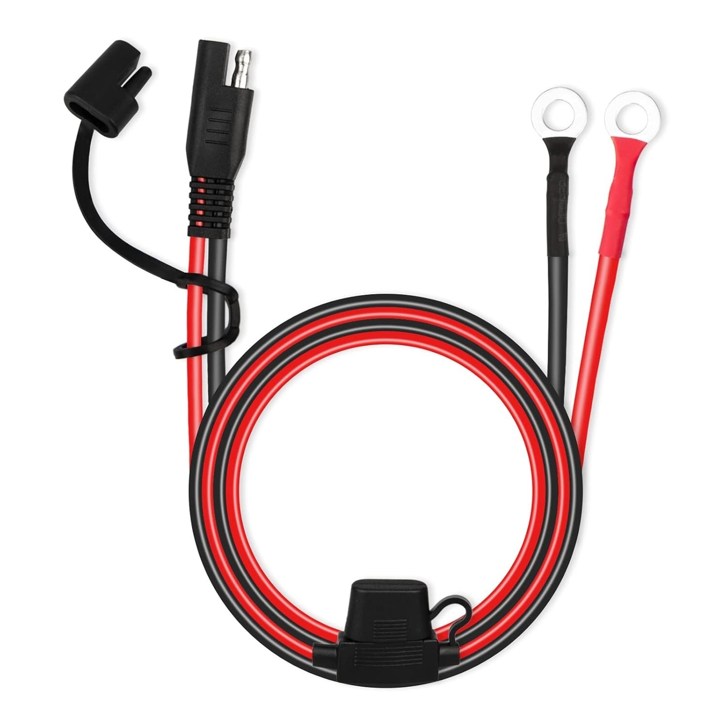 Reliable 2FT 16AWG SAE Battery Connector Cable for RV & Motorcycle Applications