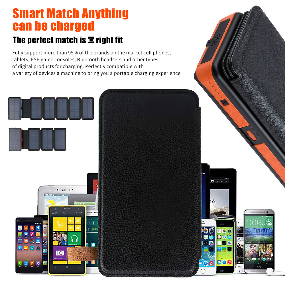 46800mah Portable Solar Mobile Phone Charger Panel Power Bank Waterproof Outdoor