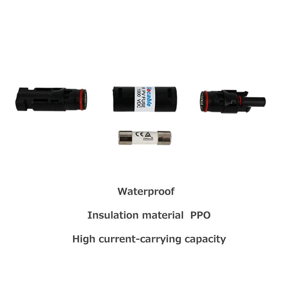 30A Waterproof In-Line Fuse for Solar Panels – Durable Holder with Fuse Included