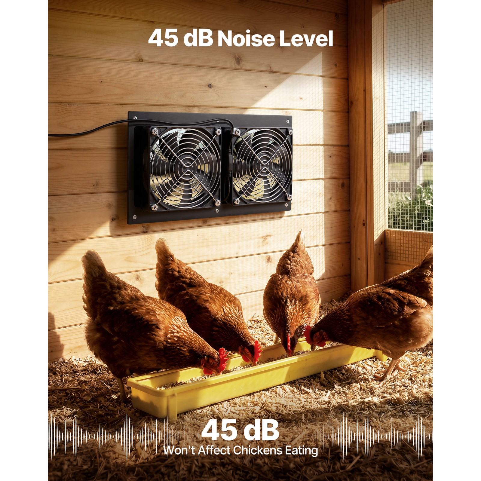 Solar Powered Fan, 15W Solar Panel with 2 Fans, Adjustable Solar Panel Angle