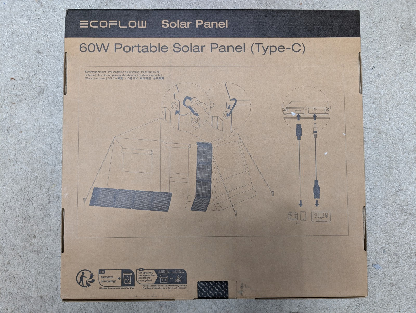 Ecoflow Portable Type-C 60W Solar Panel – Brand New, Sealed