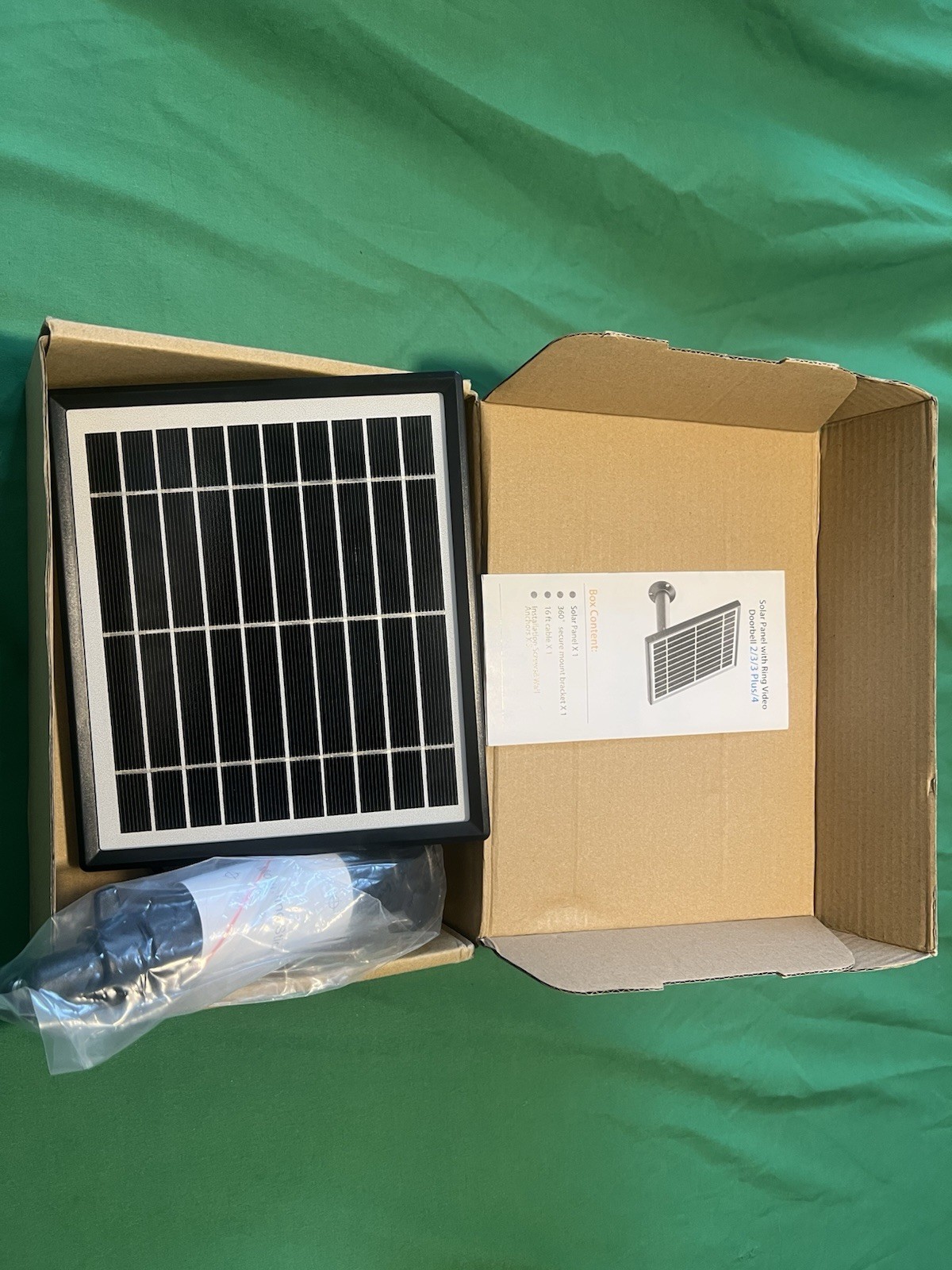 Ring Video Doorbell Solar Panel Compatible with 2/3/3 Plus/4 16 Ft Cord