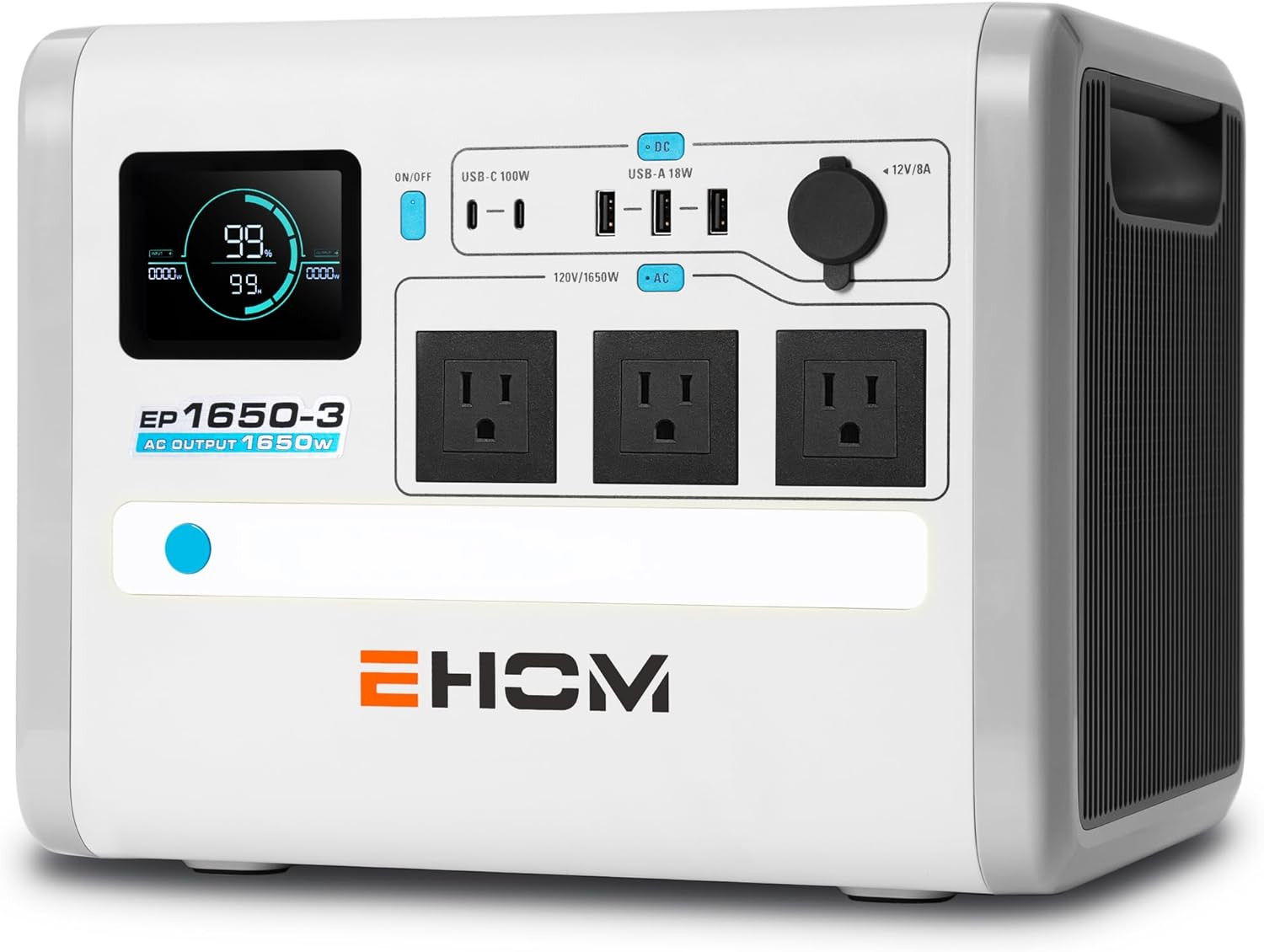 EP1650 Portable Power Station 1024Wh Solar Generator for RV & Camping