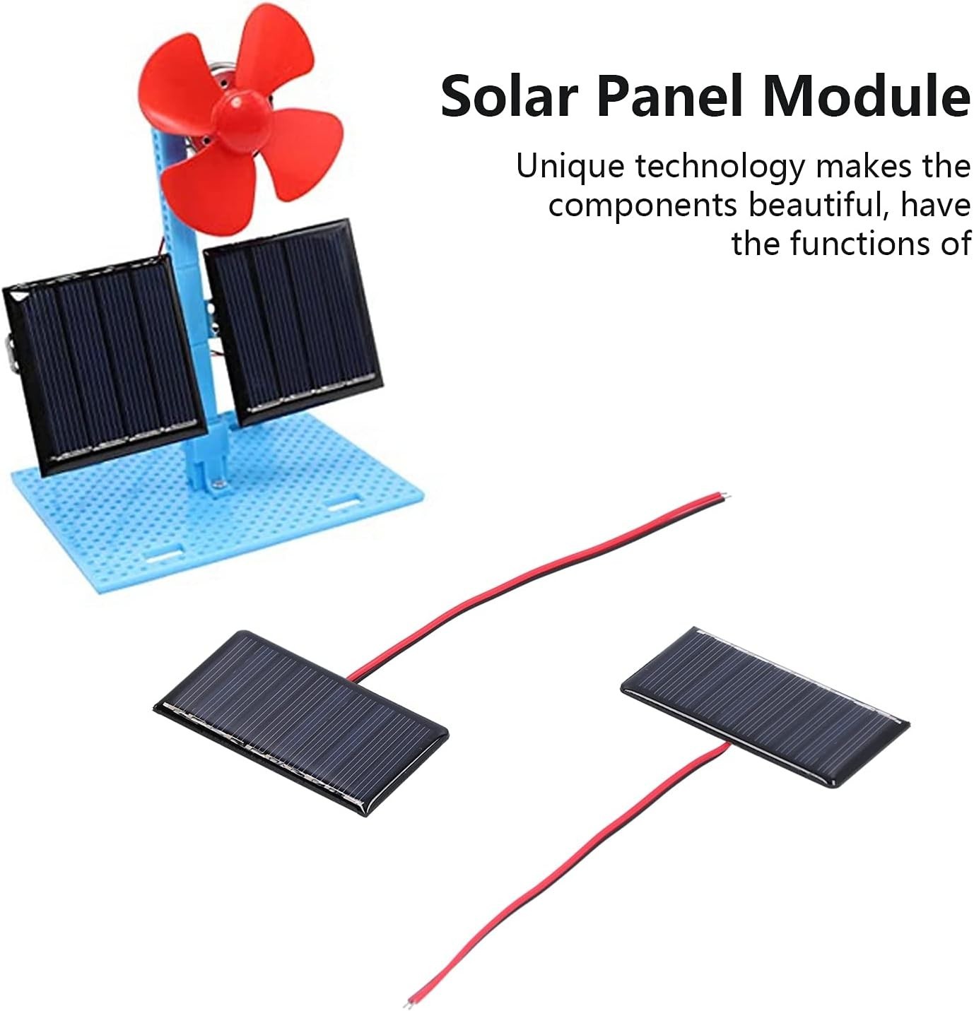 2PCS Mini Solar Panels, 0.3W 5V 60mA Small Solar Panel, Solars Cells with Wir…