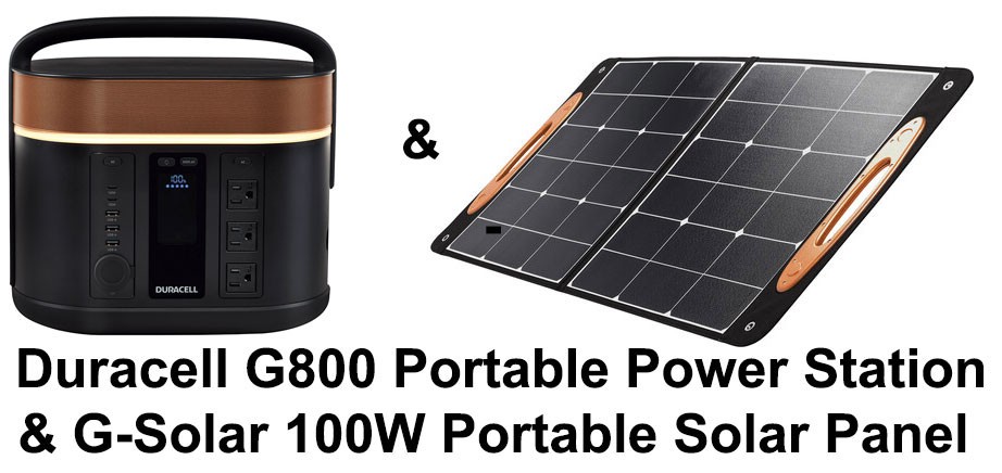 Duracell G800 Portable Power Station & G-Solar 100W Portable Solar Panel
