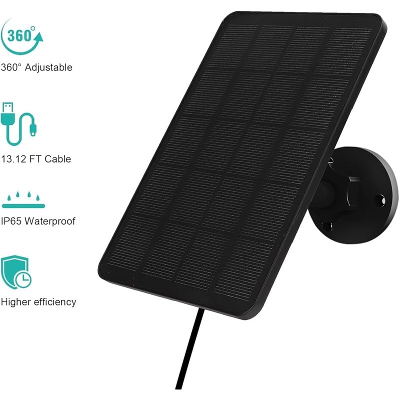 Solar Panel Charger Blink Outdoor Camera Waterproof Adjustable Mount 3 Pack New