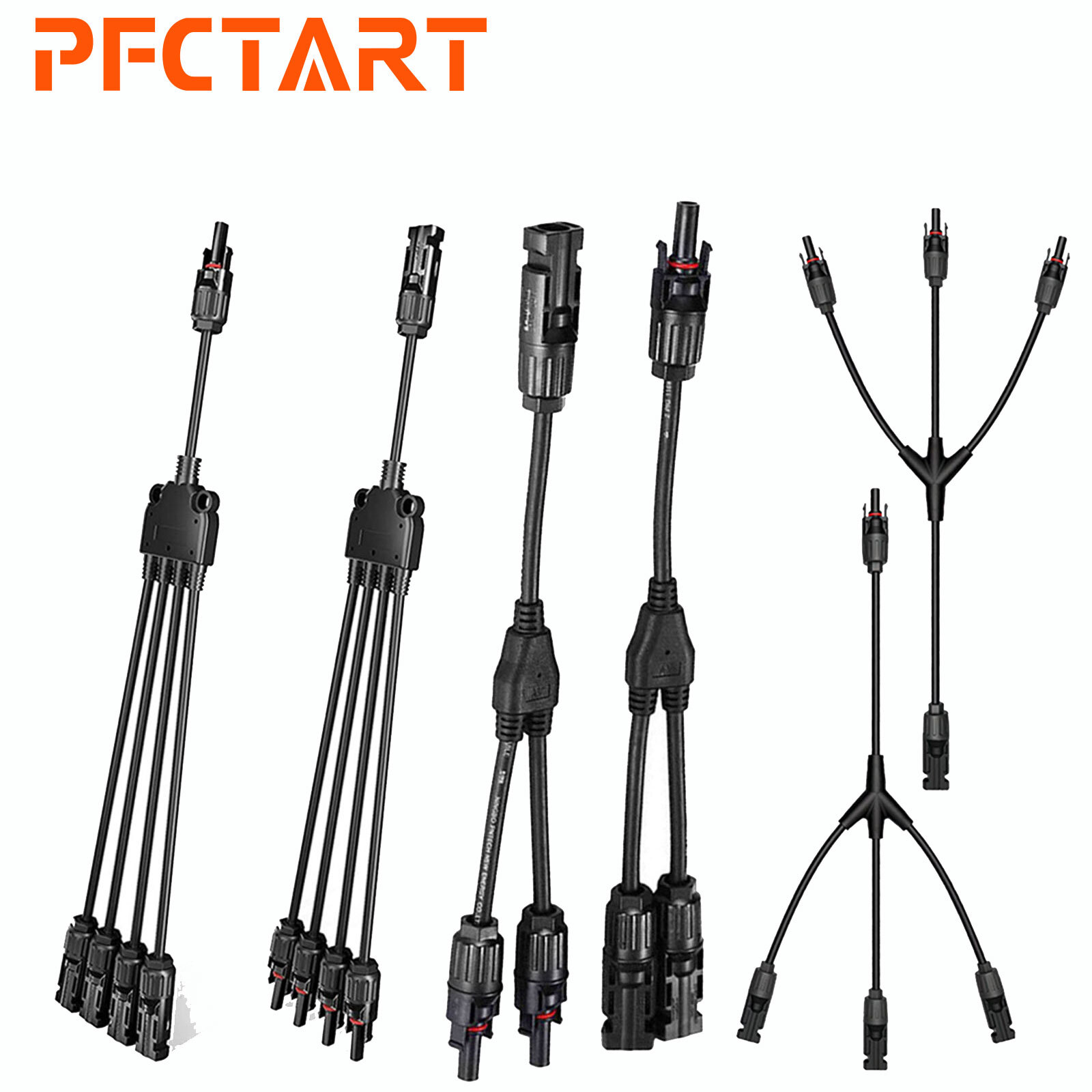 1 Pair Y Branch PV Solar Panel Cable Connector 1000V 2/3/4 IP67 Male&Female