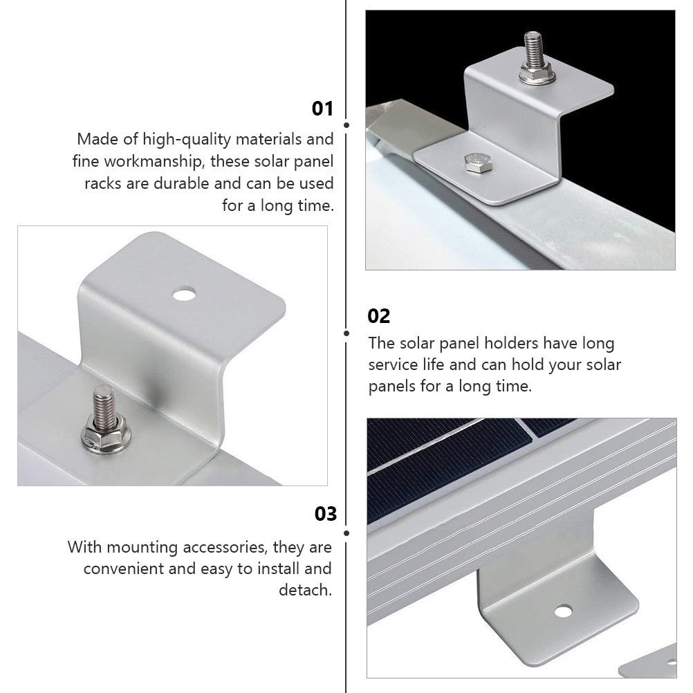 4 Pcs Mounting Hardware Solar Panel Bracket Corner Z Brackets RV