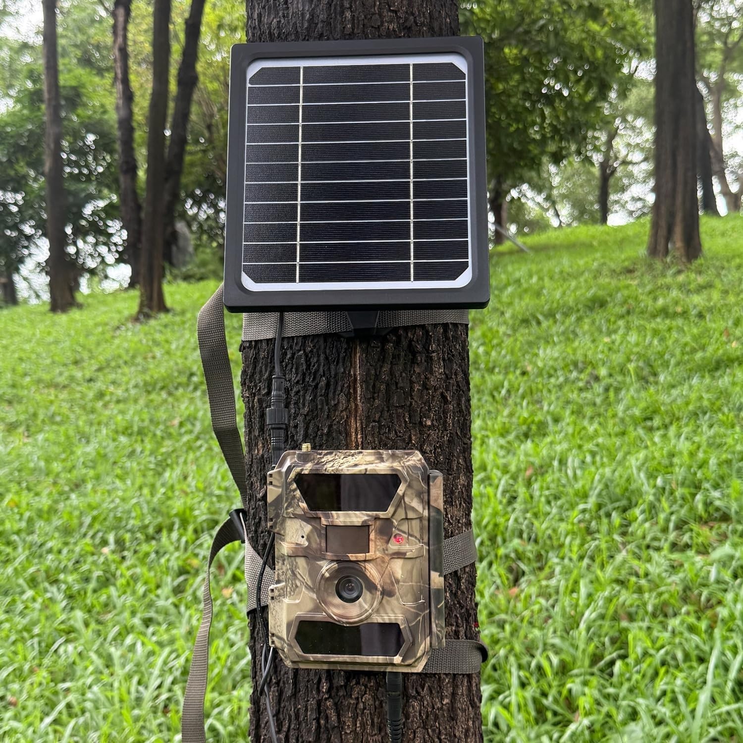 5W 12V Solar Panel for Trail Camera – Waterproof Solar Charger Kit with 5200m…