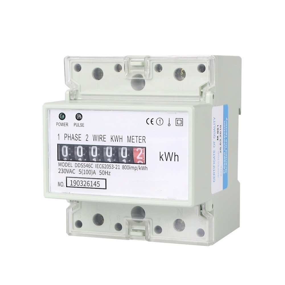 Current Rating Wattmeter 100A with Clear LCD Display for Low Light Use
