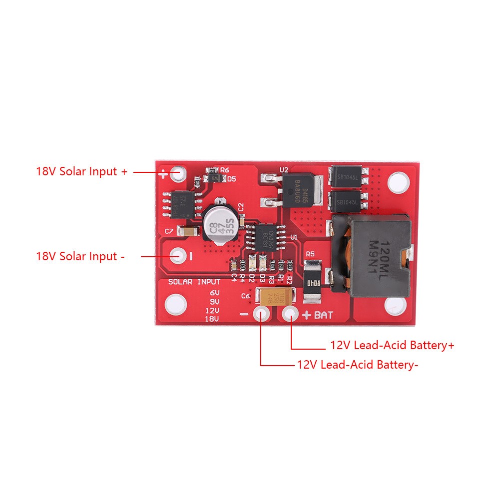 Solar Panel Controller Charging Module For 12V Lead Acid Battery Charger Part