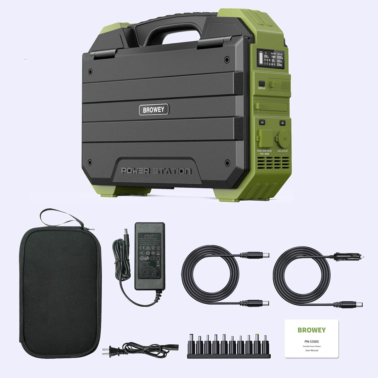 1000W Solar Generator with Built‑In Panel, 614Wh LiFePO4 Power Station