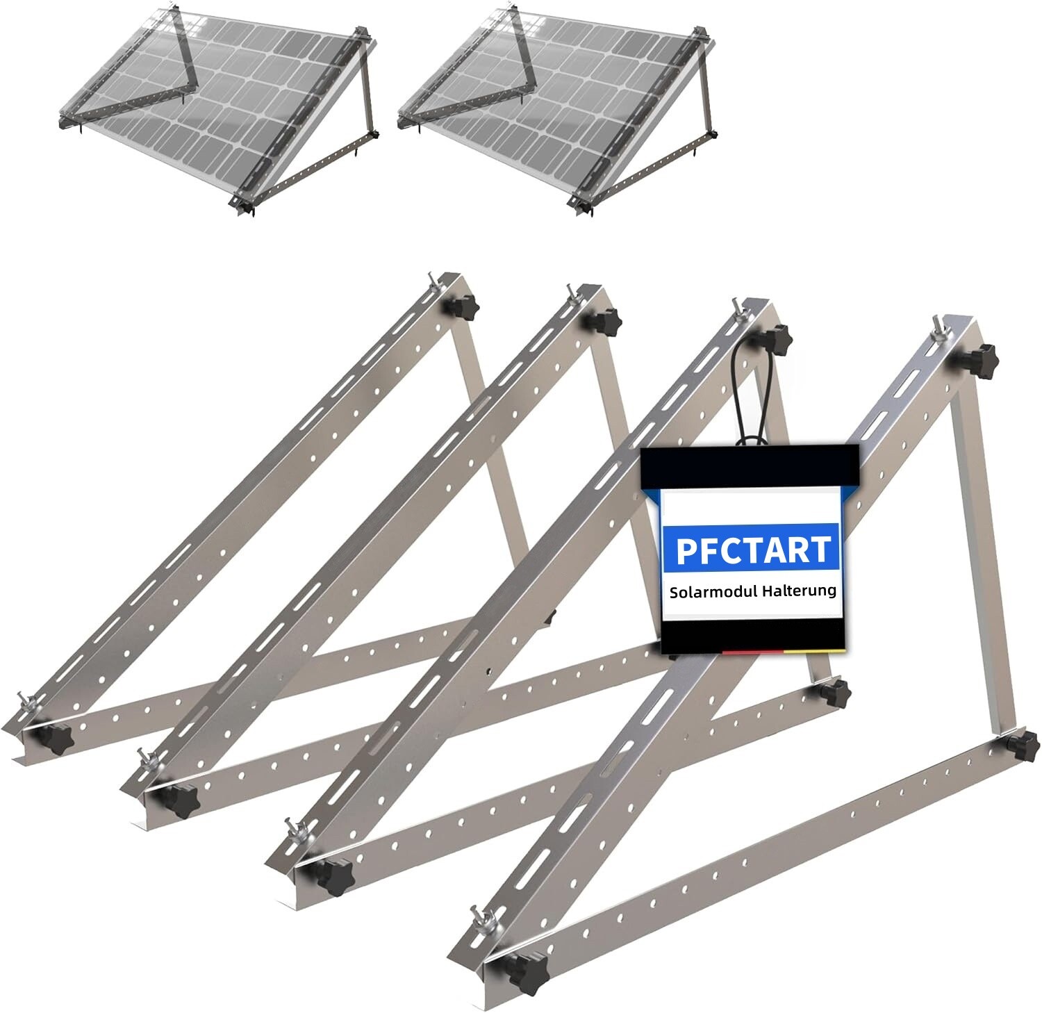 PFCTART 2 Set 45 inch Solar Panel Mount Brackets Adjustable Tilt Mount Brackets