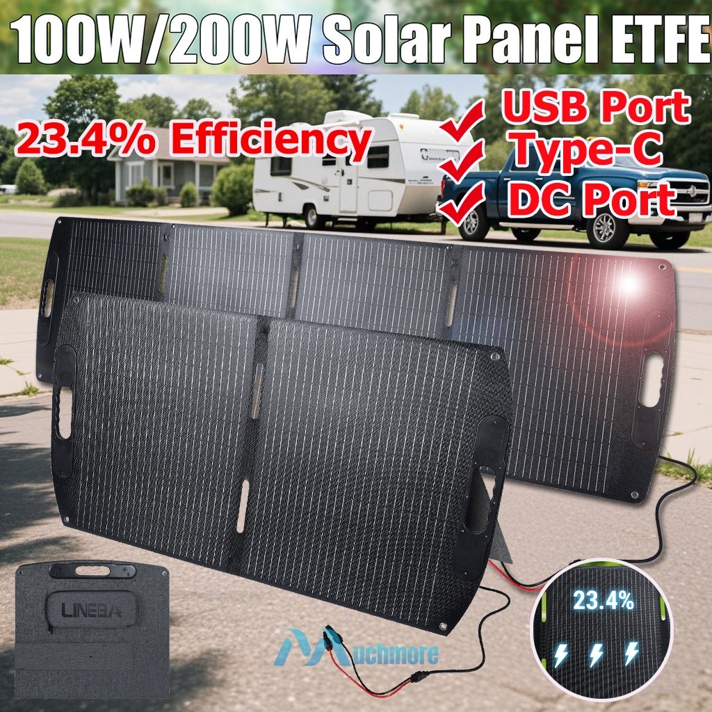 400W 200W Folding Solar Panel Charger Power Station IP65 for Home RV Camping USA