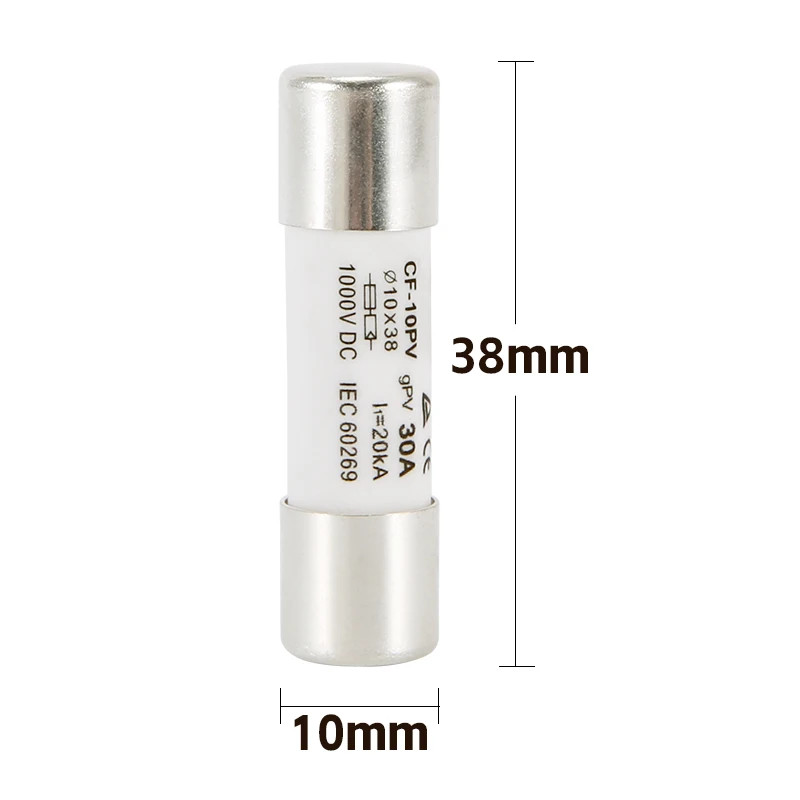 DC Fuse Core 1000V gPV 10x38mm 10A-30A Fusible Link for PV System Protect Tools