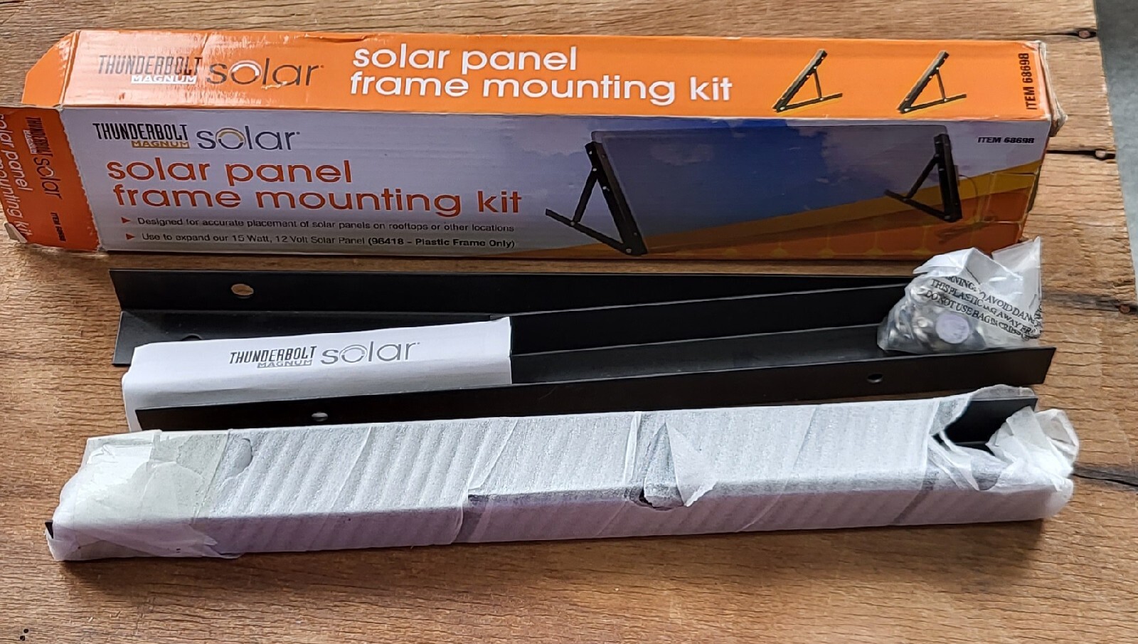 Thunderbolt Magnum Solar Panel Frame Mounting Kit ITEM 68698 NIP For 15 Watt 12V