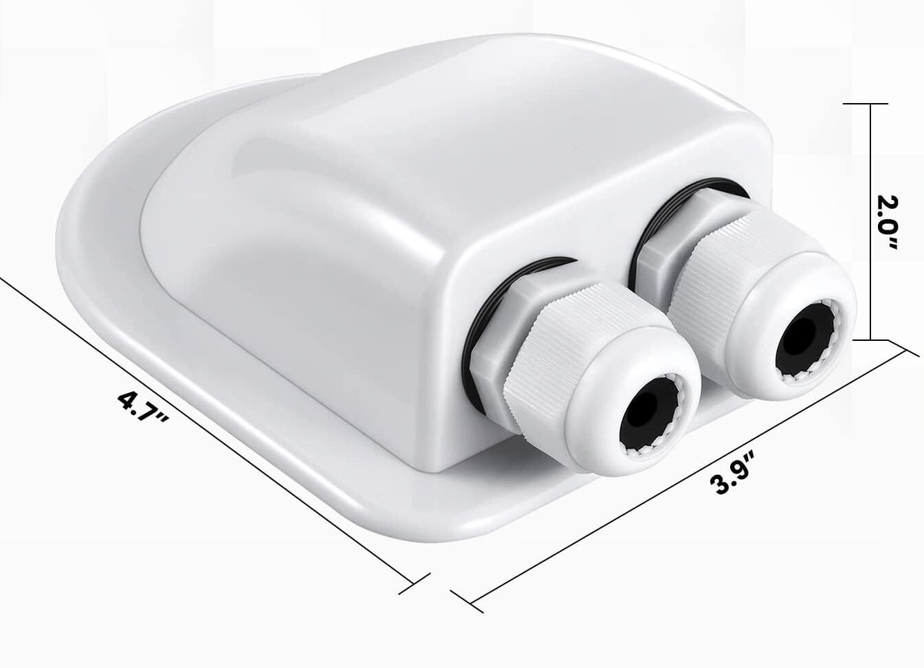 RICH SOLAR Double Cable Entry Gland Box RV Boat Roof Off-Grid Waterproof
