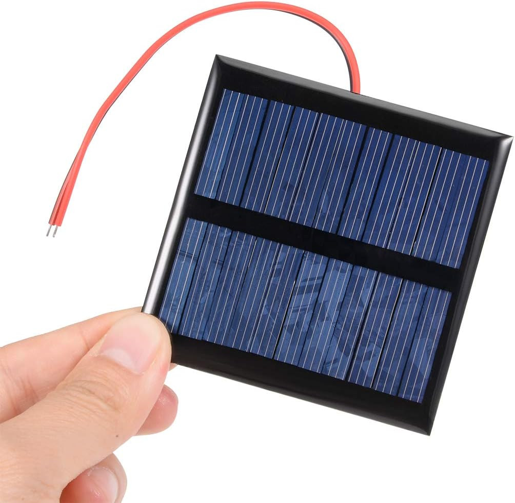 5Pcs 0.6W 5.5V Small Solar Panel Module DIY with 100Mm Wire
