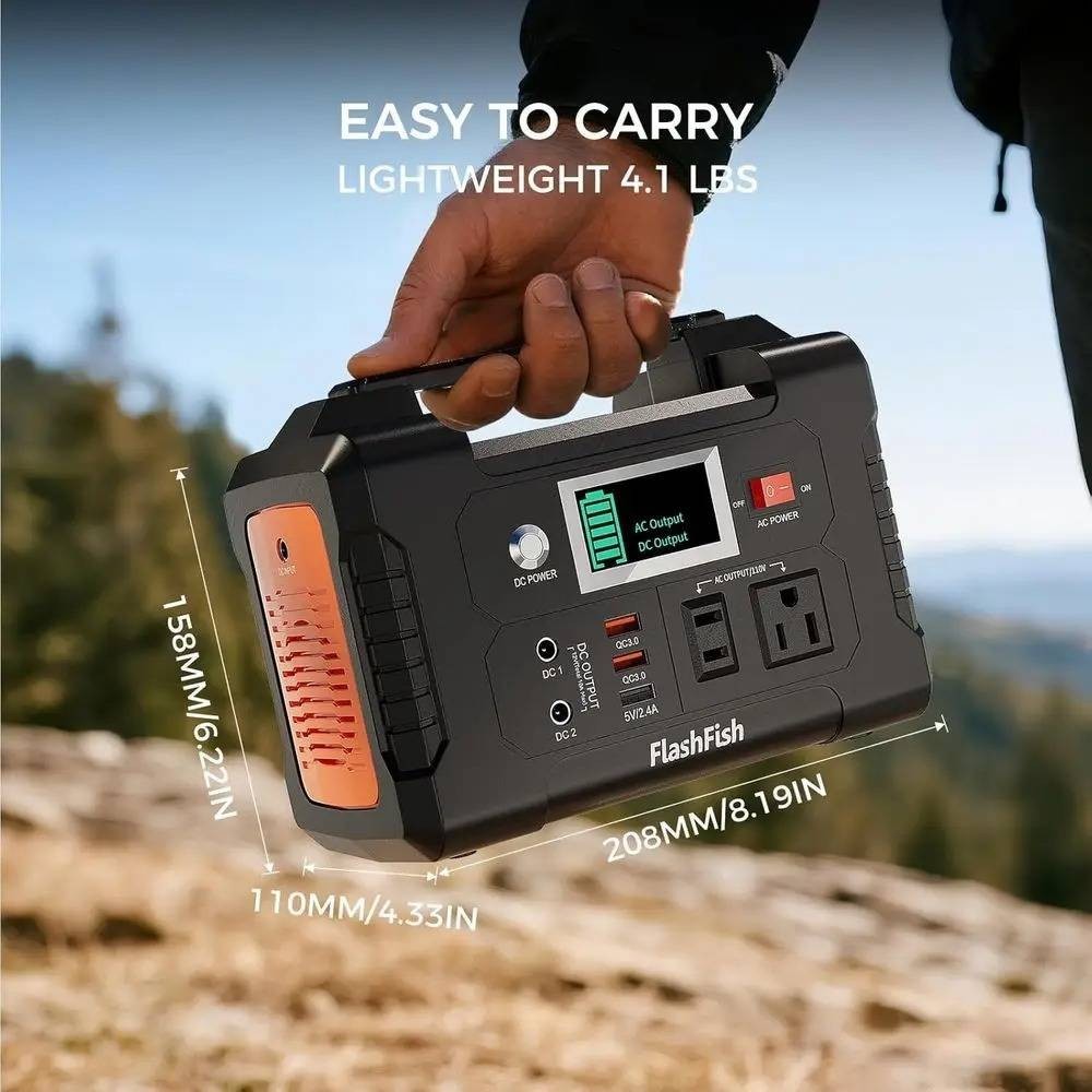 Portable Power Station 40800mAH Backup Power Battery Pack 110V AC Outlets Genera