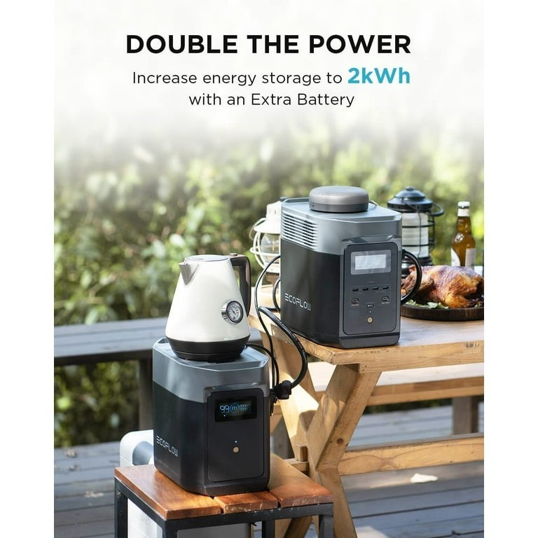 EcoFlow Delta 2 Smart Extra Battery 1024Wh LiFePO4 LFP Expansion Power Station