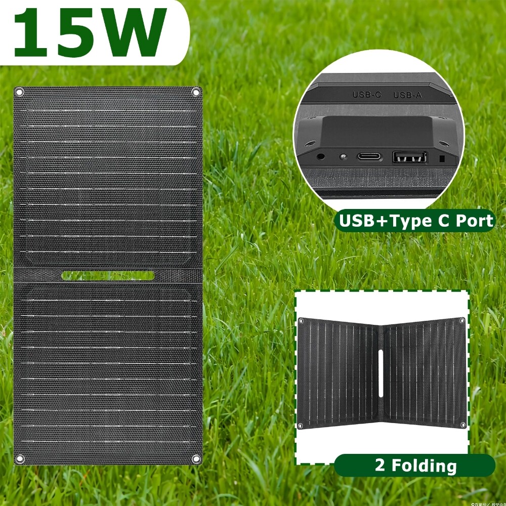 ETFE Folding Solar Panel Kit 40W 12V Mono Camping Battery Type-c/USB/DC Charging
