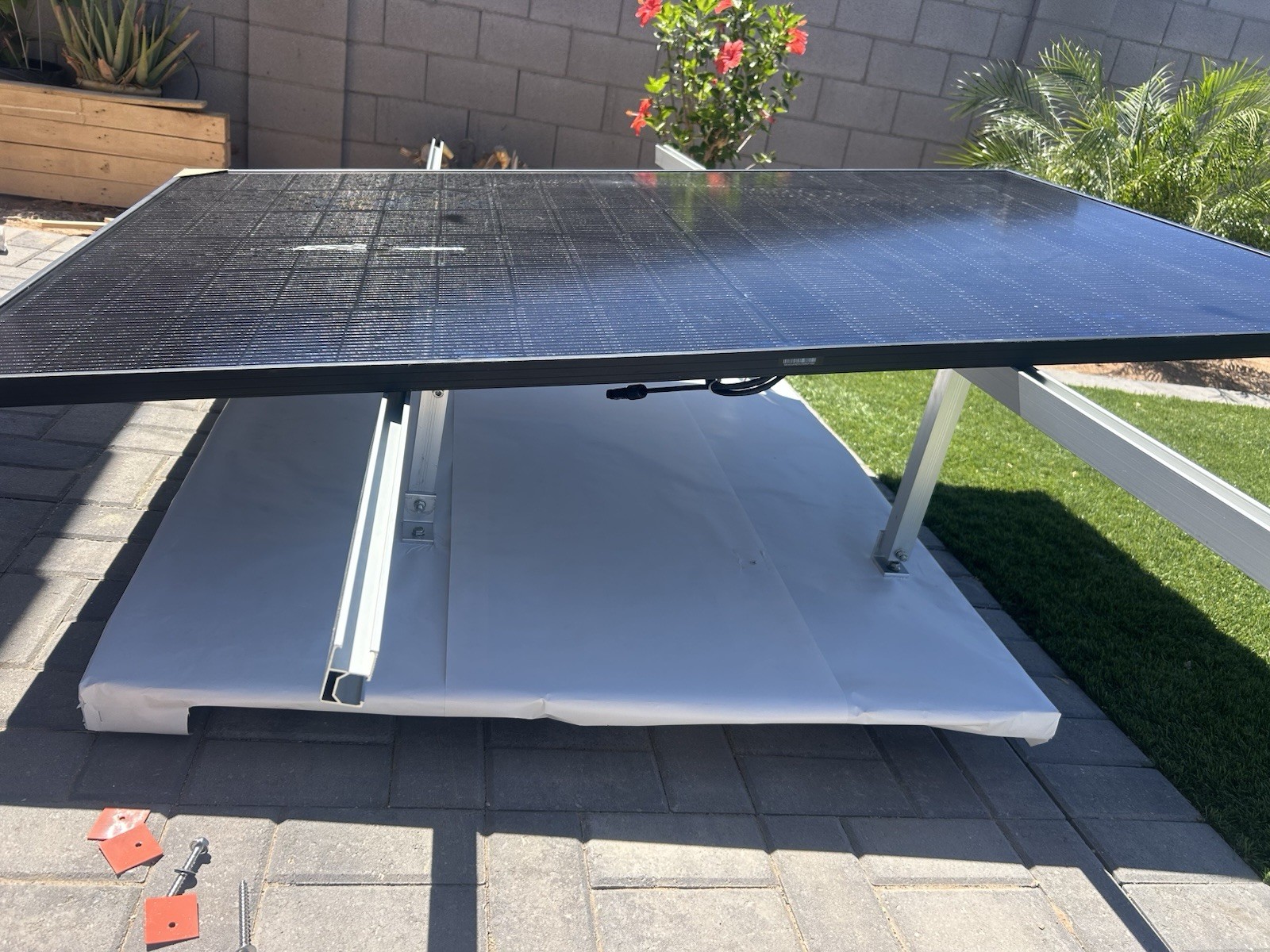 Adjustable Solar Panel Mount Brackets,with Tilt Legs on Flat Surface for RV,Roof