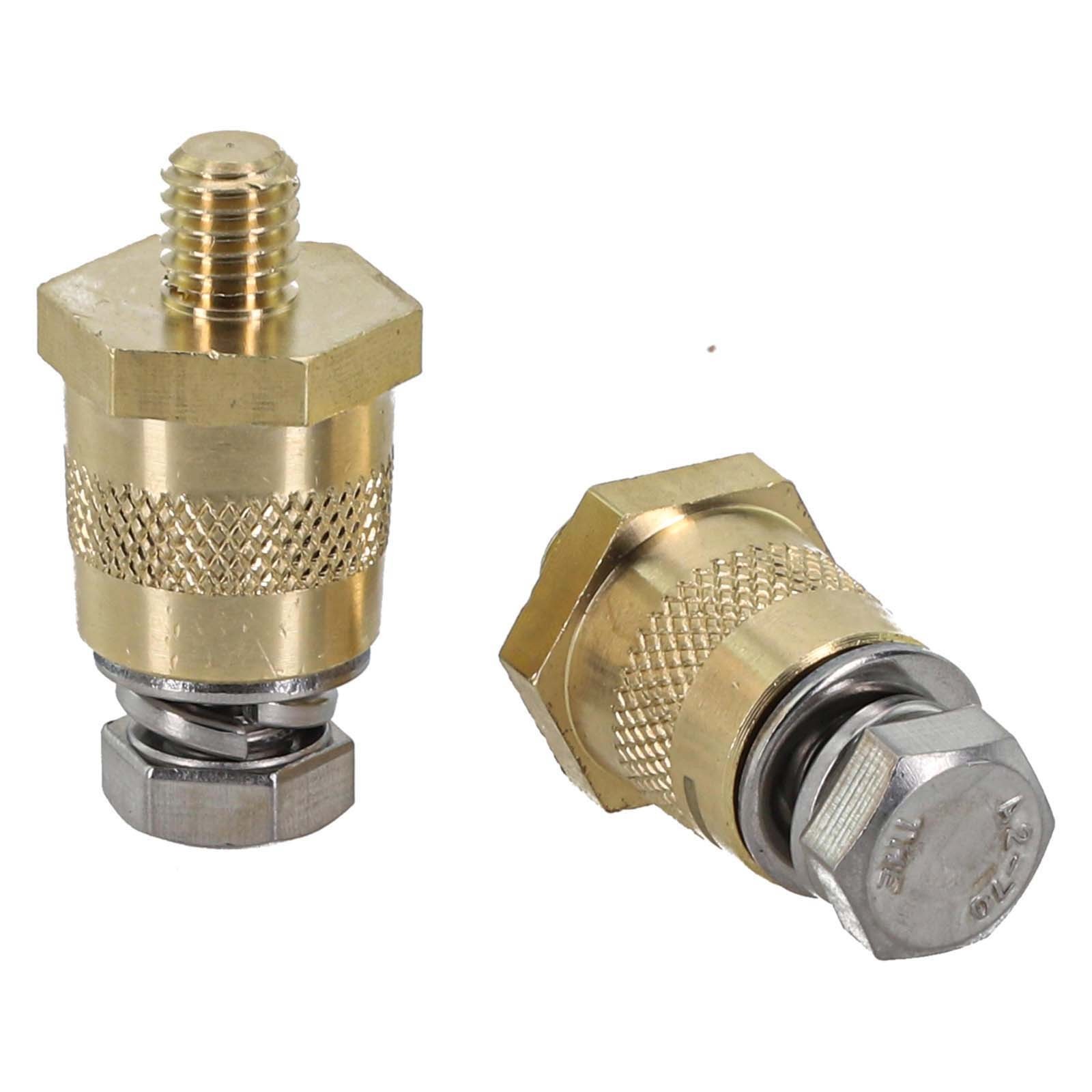 Solid Brass M8 Battery Connectors Easy Identification Positive Negative Ends
