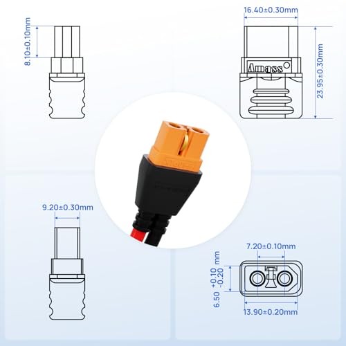 Solar to XT60i Cable 12AWG 10FT Extension Cable Solar Connector to XT60i