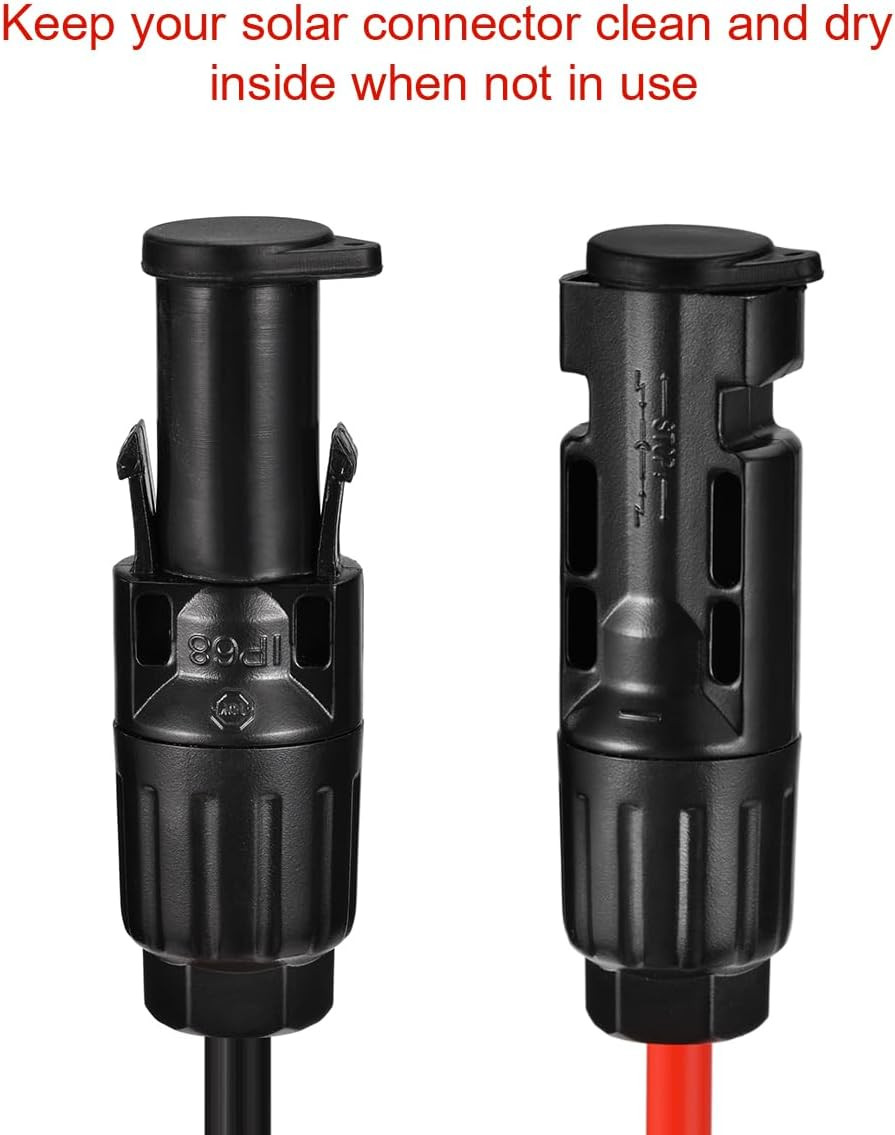 Solar Panel Connector Cap Weather Resistant Dust Male and Female Cap for Solar P