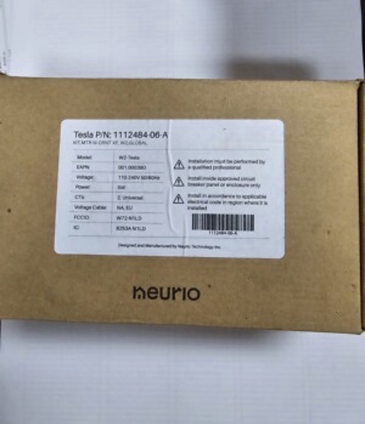 Tesla 1112484-06-A Neurio W2 Meter Kit, 110-240VAC, 200Amp CT