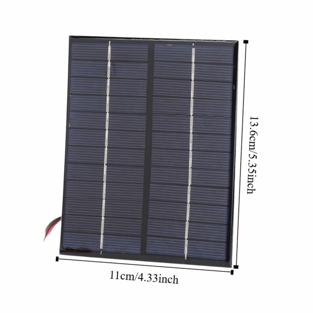 Polycrystalline Solar Panel with Alligator Clips – Portable Solar Charger for…