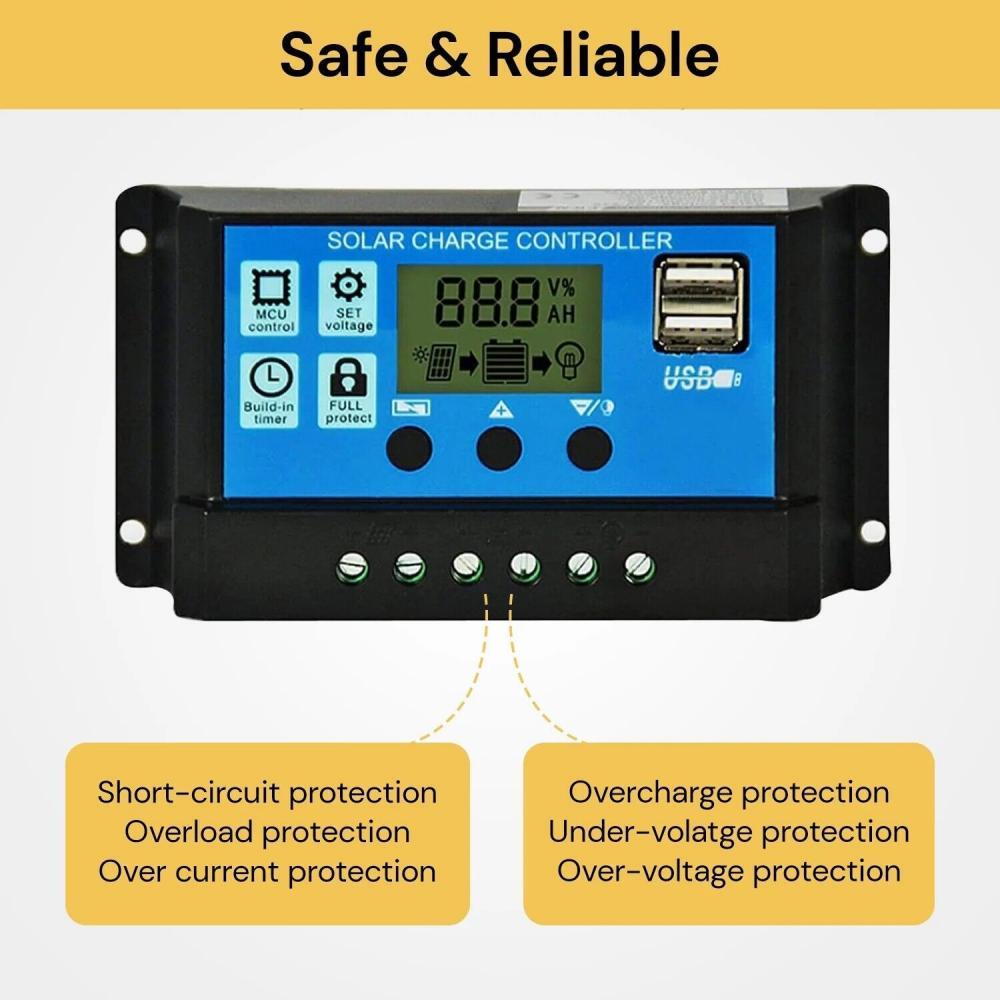 300W Electricity Complete Monocrystalline Solar kit Off Grid PWM 30A Controller