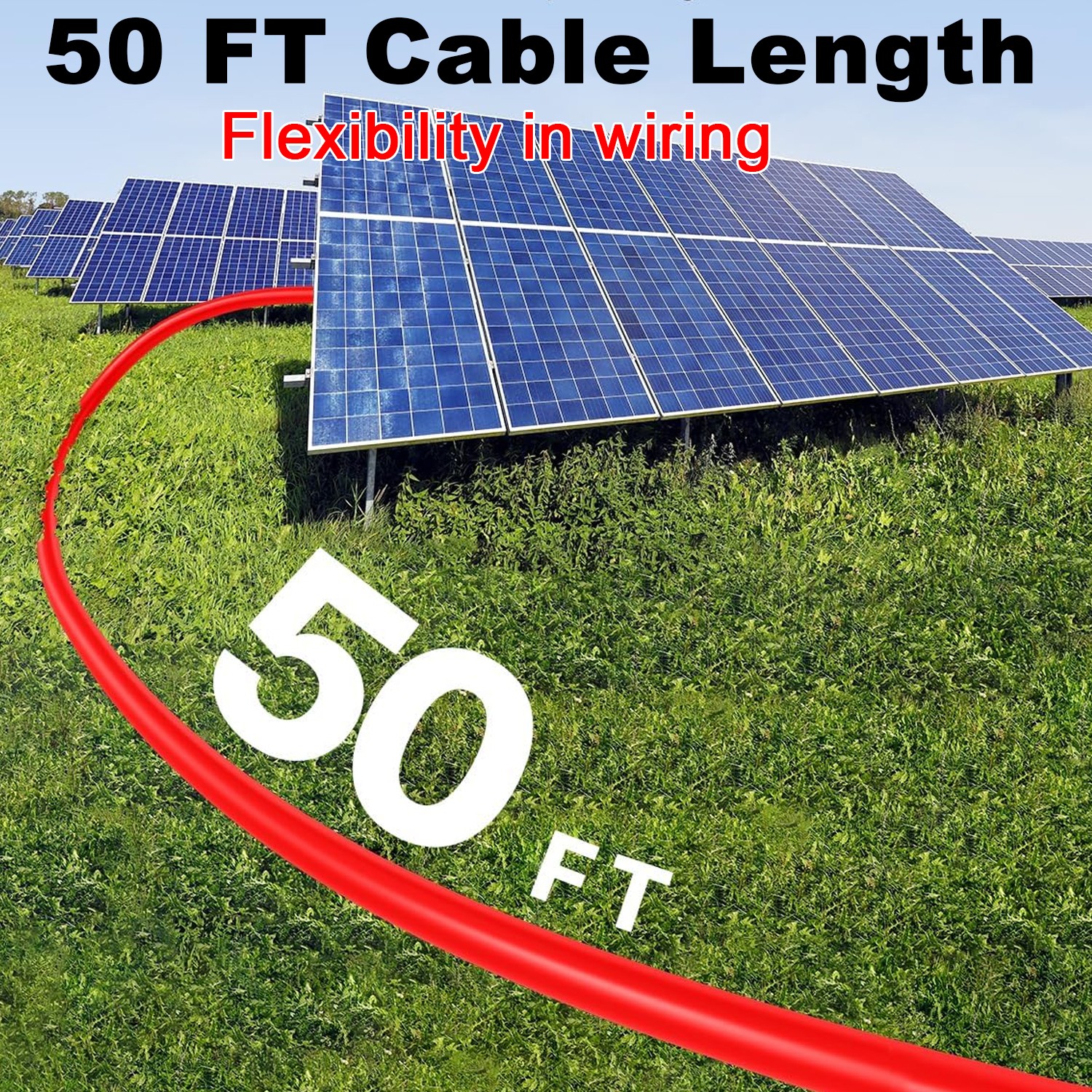 10AWG Solar Panel Extension Cable Tinned Copper Solar Cable PV Wire Connectors