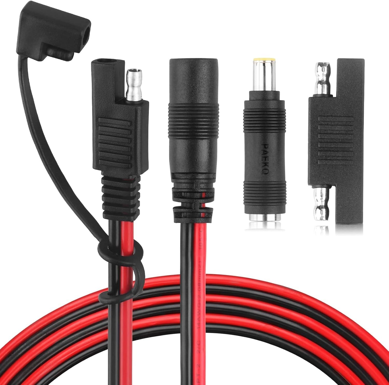 DC 8mm Male to SAE Connector 6Ft 14AWG Cable for Explorer 160-1000 Solar