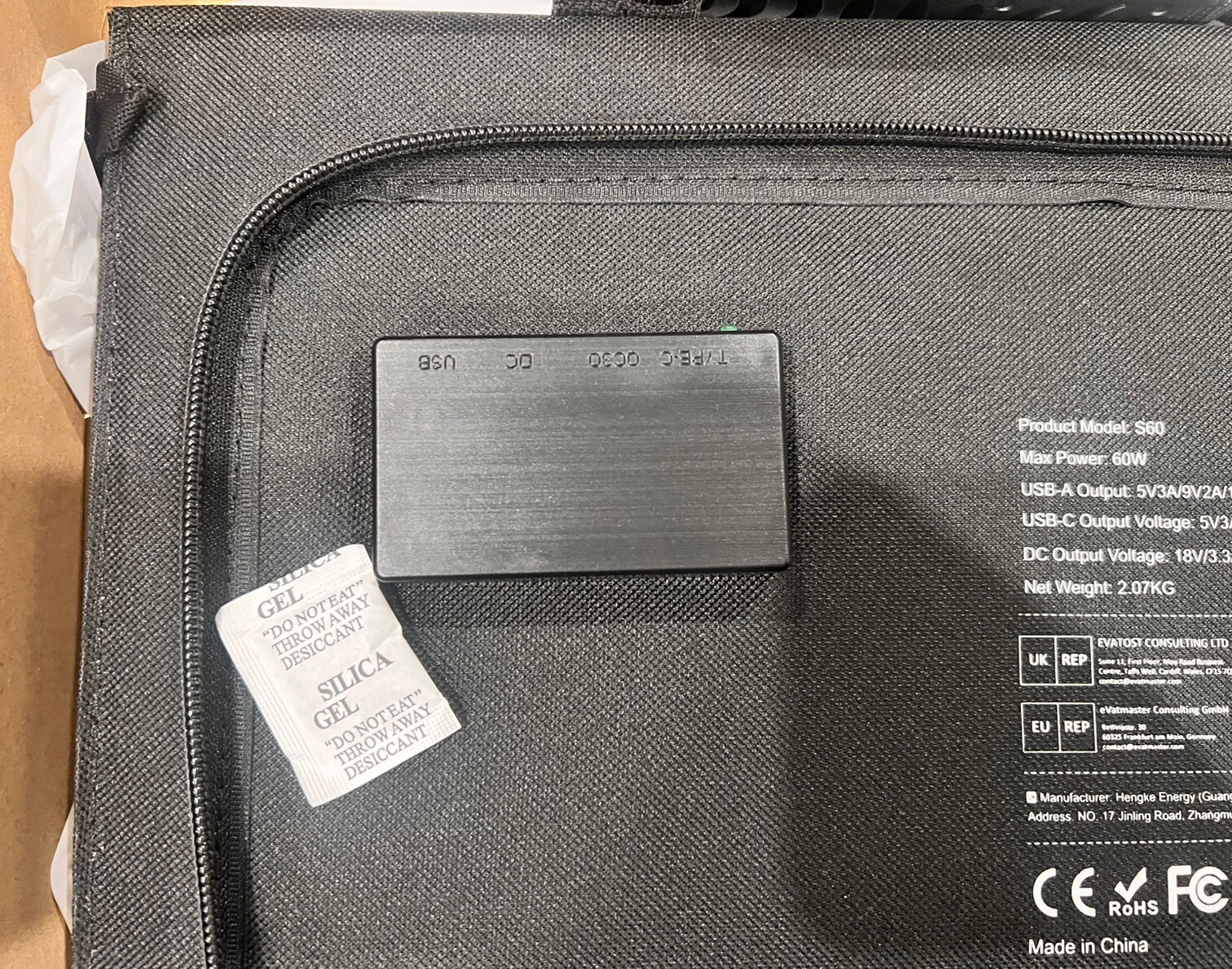 BRAND NEW! Powkey S60 Foldable Solar Panel Charger 18V DC Output X003XRFDUZ