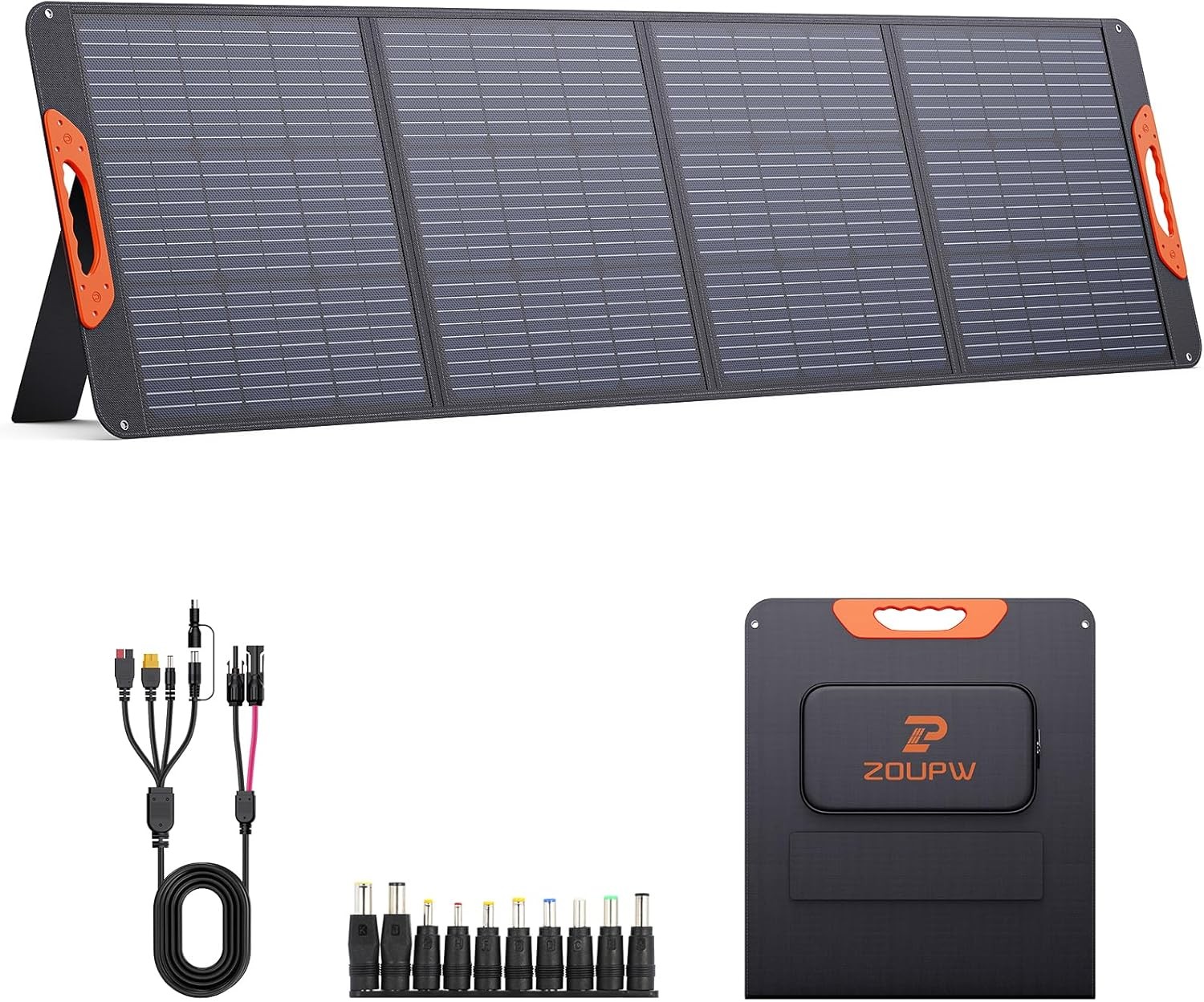 ZOUPW 200W Portable Solar Panel 23.5% Efficiency Mono Foldable