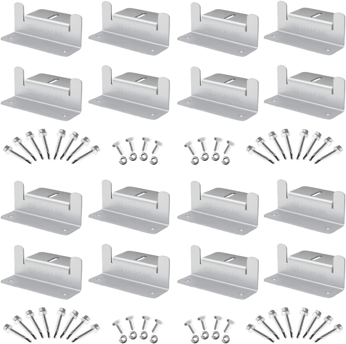 16 Units per Set Solar Panel Mounting Z Brackets, Solar Panel Mounting Brackets