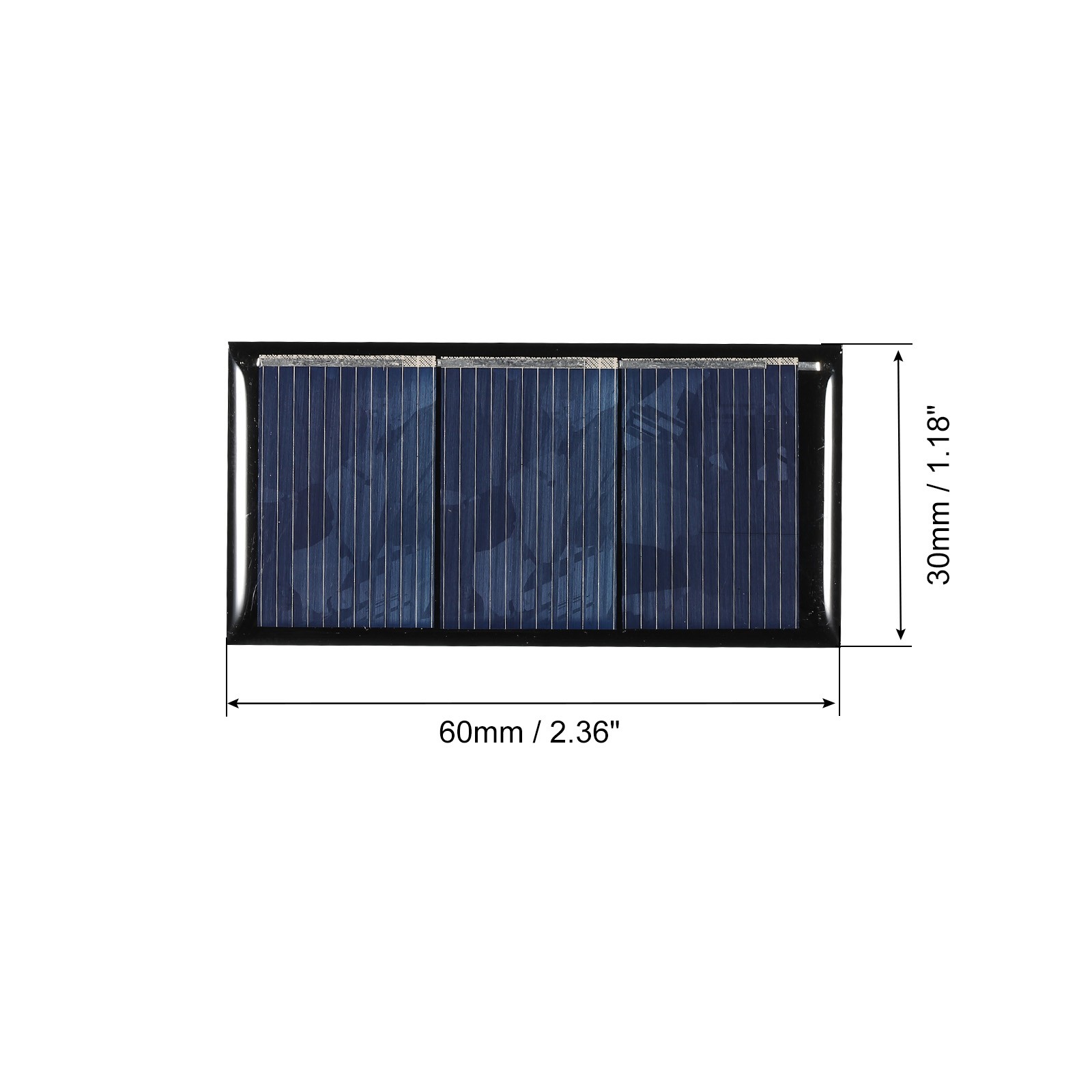 Pack of 10 Mini Solar Panel Cell 1.5V 160mA 0.24W 60mm x 30mm for DIY Project