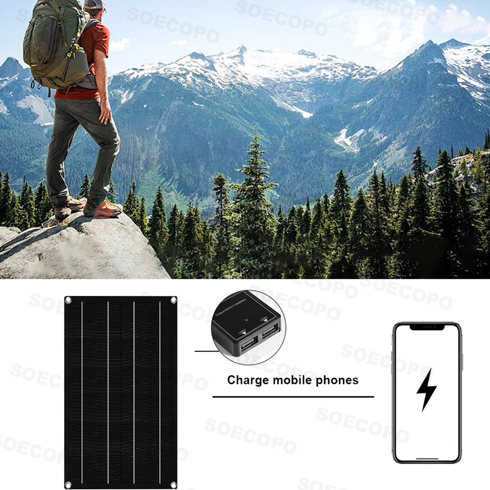 7000W Solar Power Supply 800W Panel 100A Controller 12V/24V DC to AC 110V/220V