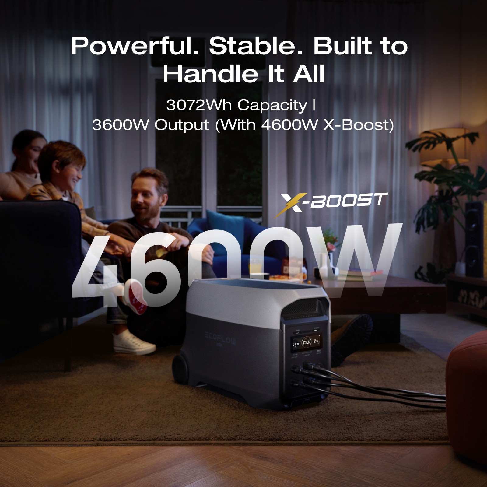 EcoFlow Delta 3 Ultra 3600W 3072Wh Portable Power Station LFP Battery Camping/RV