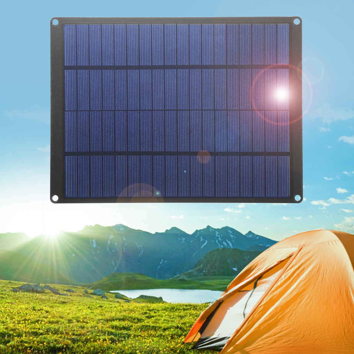 20W Solar Panel 12V Trickle Charger Battery Charger Kit Maintainer Boat RV Car