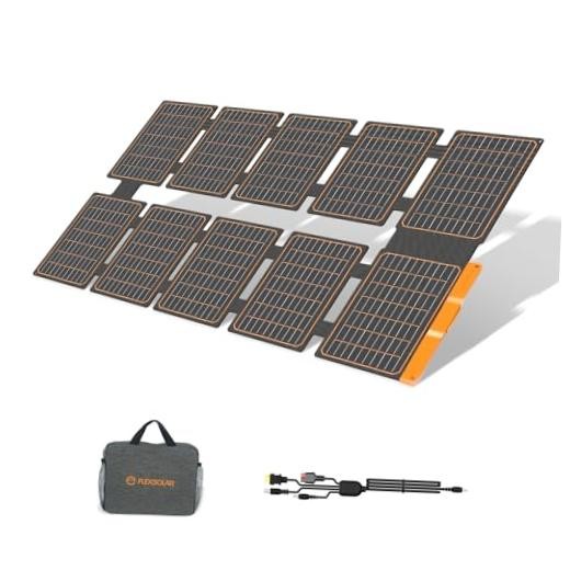 Portable Solar Panel – 24% High Efficiency, IP67 Waterproof, QC3.0 USB 100W