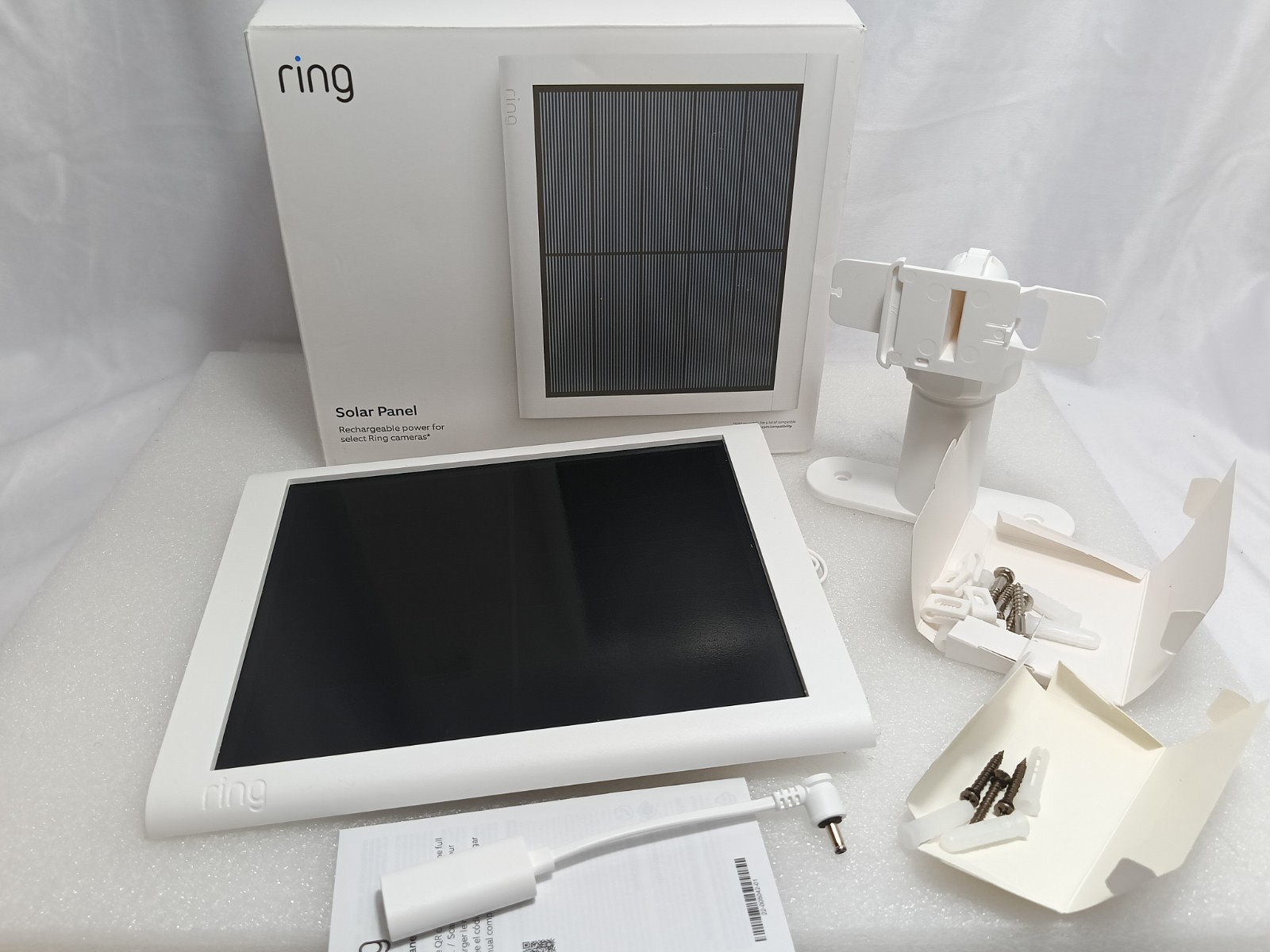 Ring 2nd Generation Solar Panel for Select Ring Cameras White USB-C NEW/OPEN BOX