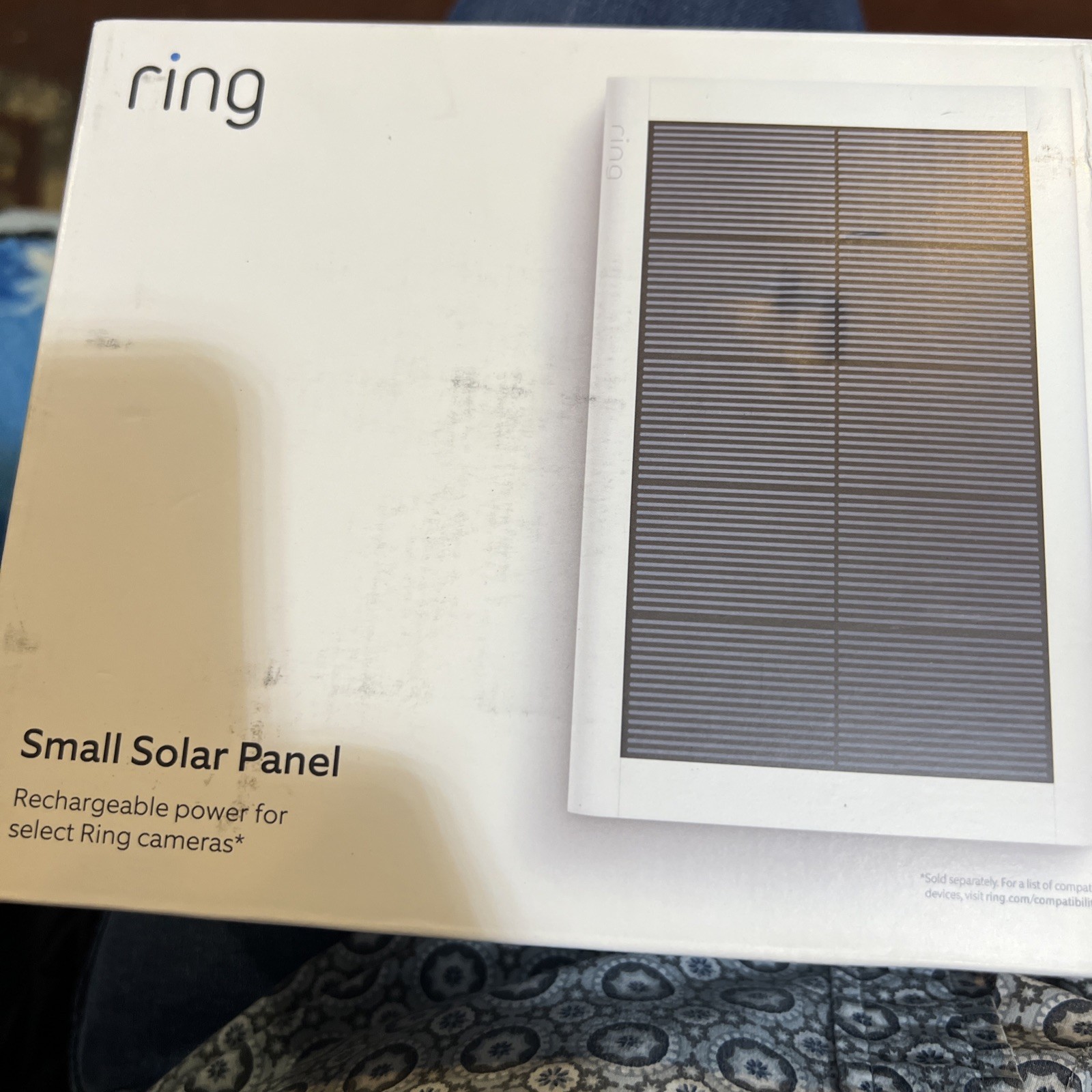Ring Small Solar Panel 1.9W for Outdoor Camera White With Mount